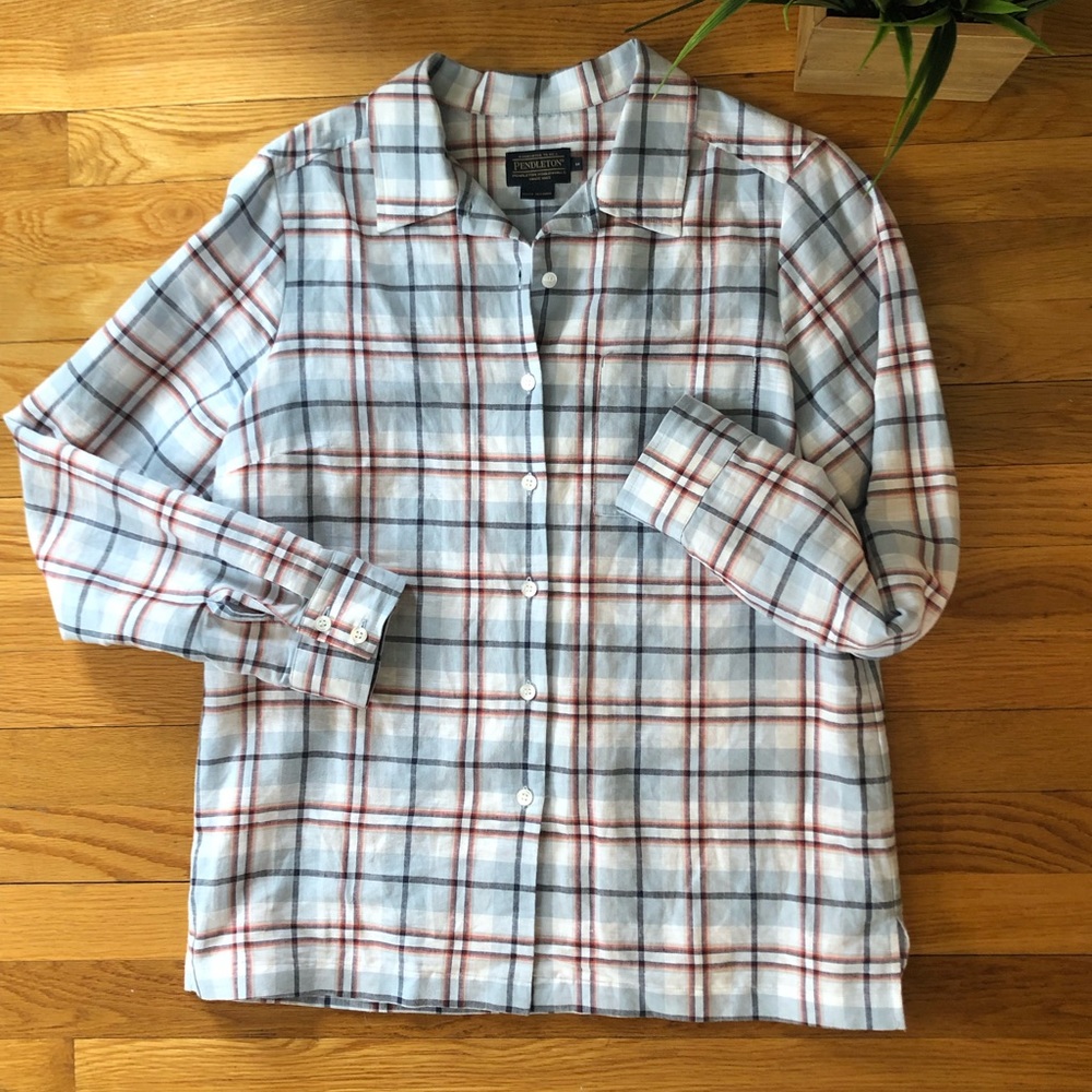 Pendleton Linen Button Down Shirt - image 3